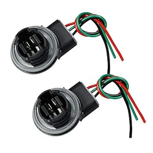 HUIQIAODS 3156 3157 Douilles d’ampoule Nattes de faisceau de câbles d’adaptateur femelle compatibles avec Les deux ampoules LED/Incnsendtable