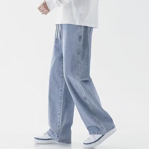 Baggy Jeans for Men Loose Fit Cargo Denim Pants High Waisted Casual Streetwear3