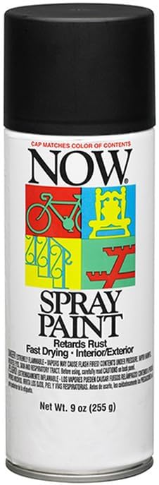 Krylon Paquete de 6 pinturas en aerosol esmaltadas de hierro forjado 21211 de 9 onzas, color negro