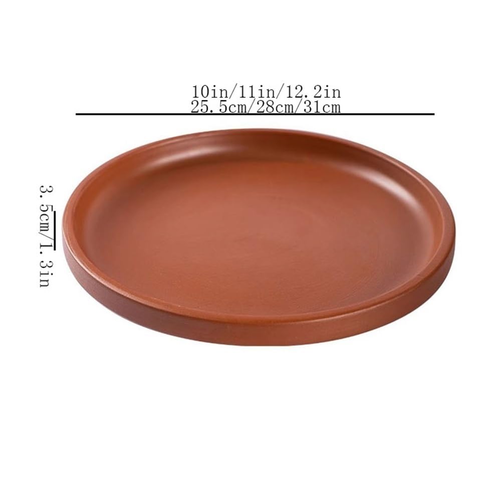 Spodek roślinny Ceramiczna tacka ociekowa na palety do roślin, okrągła fioletowa piaskowa doniczka kwiaty ogrodnictwa domowego(Średni)