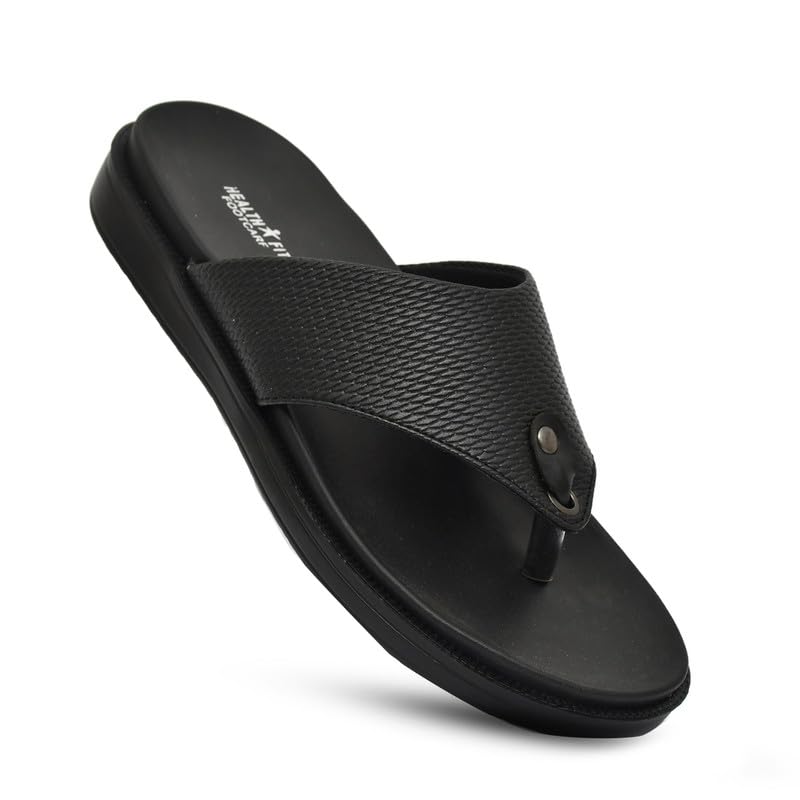 Image of HEALTH FIT Super Soft Ortho Care Bounce Back Anti-Skid Water Resistant Slippers /Doctor Chappal & Footwear-Men 116
