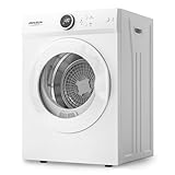 ROVSUN 1.8 Cu.Ft Portable Clothes Dryer, 1020W High End Front Load Electric Dryer, Compact Laundry Dryer with Electronic Screen Control & Stainless Steel Tub for Apartment, Home