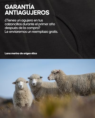 Bóxer de lana merino hombre calzoncillos transpirables pack de 1 DANISH ENDURANCE 5