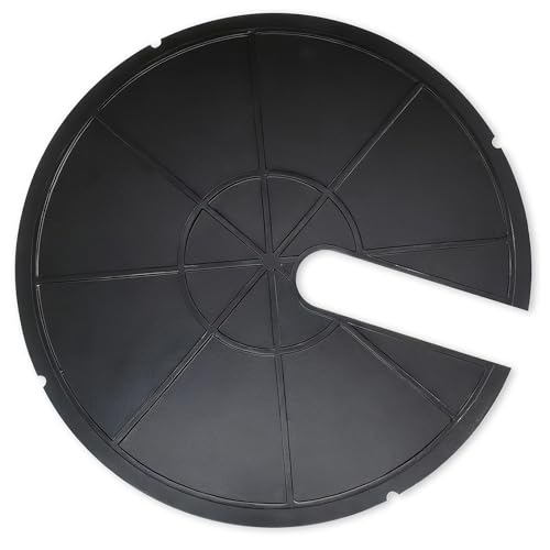 18 Inch Metal Sump Pump Cover Heavy-Duty 1.5mm Thick Steel Sump Pump Lid for Sump Basin Cover Septic Tank & Outdoor Water Well Black