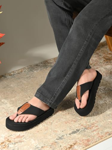 Image of Men's Cushioned Flip Flops | Soft Comfortable Thong Slippers for Everyday Wear | Lightweight Anti-Slip Casual Beach Sandals for Indoor Outdoor Use