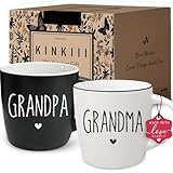 Promoted to Grandma Grandpa Coffee Mug Set Gifts, Pregnancy Announcement Gift for Grandparent, Unique Pregnancy Reveal Gift for Grandma Grandpa, Christmas Thanksgiving Mug Gifts for Grandparent, 13oz