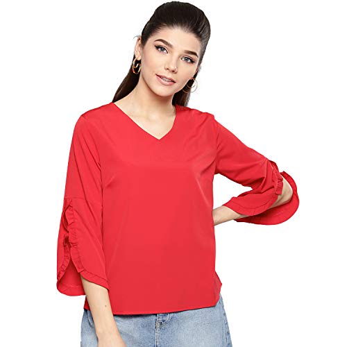 Image of Harpa Women V-Neck Solid Top