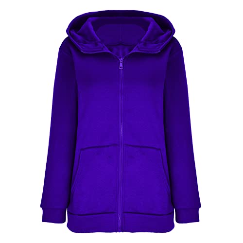 Women's Hoodies Fall Hooded 2023 Hoodie Pullover, Funny Shirt Womans Sweatshirt Tie Dye Tops Clothes Blouse Long Sleeve Warm Solid Color Teen Girls Spring Winter Sweaters Purple L #TOP5