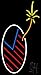 The Sign Store N105-14830 Usa Flage Logo Fire Work Neon Sign44; 37 x 3 x 20 in.