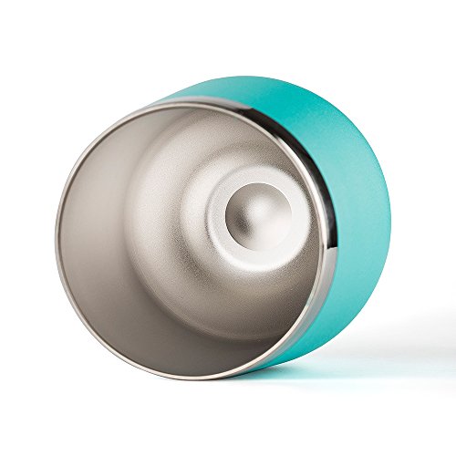 Dokio 12 Oz Cyan Wine Glasses Sippy Cup Tumbler Stemless Double Wall Vacuum Insulated With Crystal Clear Lid Unbreakable For Ice Hot Drink Coffee Champagne Cocktail Mug #TOP2