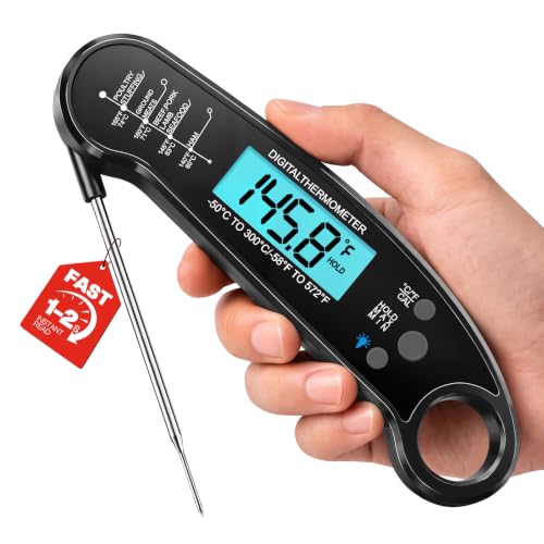 Meat Thermometer Digital, 1-2 Sec Instant Read, Grilling, Cooking, Food
