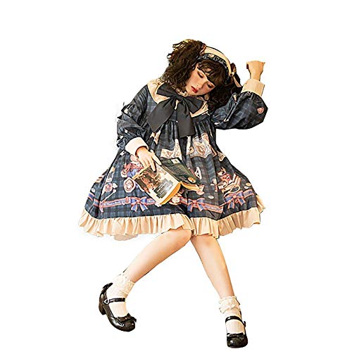 コス王国 ロリータ ワンピース 長袖 森ガール ゴシック 蝶結び 刺繍 ゴスロリ フリル 甘ロリ コスプレ cosplay lolita 原 Amazon | 【コス王国】 ロリータ ワンピース 長袖 森ガール 可愛いくま