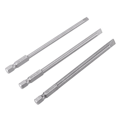 10Pcs Screwdriver Bit Set Magnetic Bst 1/4 Inch Hex Shank Long Hex Bit Set 100Mm Power Tools (Slotted+Cross+Hex Head) #TOP7