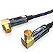Produktbild Ultra HDTV 10m TV Antennenkabel by, Koaxialkabel Koax Stecker (90° Winkel) zu Koax Kupplung (90° Winkel), Metallstecker für DVB-T und DVB-T2, DVB-C, DVB-S, DVB-S2, Radio, UKW, DAB