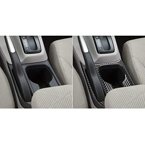 Portavasos interior fibra de carbono para Honda Civic 2012-2015 miniatura 4