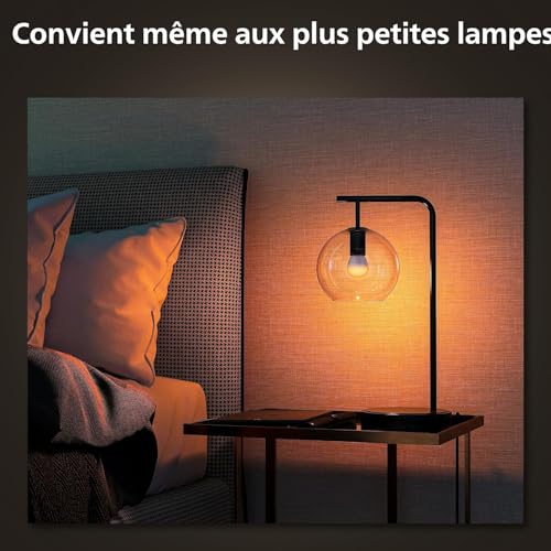 Philips Hue White ambiance, ampoule LED connectée sphérique compatible Bluetooth, E14, fonctionne avec Alexa, Google Assistant et Apple Homekit, lot de 2