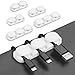 URAQT Clips Câble Organisateur Bureau, Lot de 5 Support de Câble , Silicone Gestion des Cables Rangement pour USB Câbles de Chargeur/Souris (Blanc)