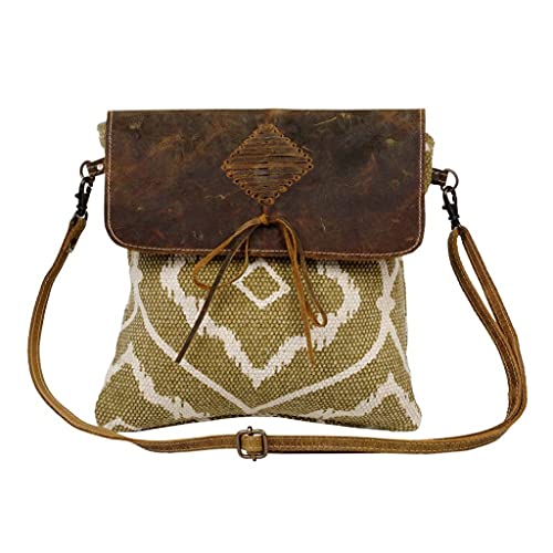 Myra Bag Feelgood Factor Small & Cross Body Bag Upcycled Canvas, Rug & Leather S-2585