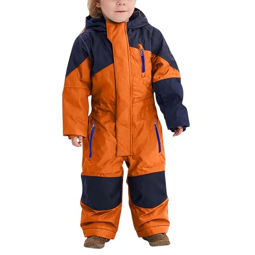 YRAETENM Kids One Pieces Ski Suits Jumpsuits Boys Girls Winter Outdoor Snowboarding Overalls Waterproof Windproof Snowsuits