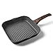 Poêle Gril Antiadhésive 28 x 28 cm, Casserole en Poele Gril Induction Aluminium, Poele Anti Adhesive Revêtement de Granit, Pour Tous Types de cuisinières, Sans PFOA.(Gris, 28x28CM)