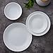 Corelle Vitrelle 4-Pieces 18-Oz Soup/Cereal Bowls Chip & Crack Resistant Glass Dinnerware Set Bowls, Winter Frost White