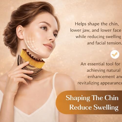 Image of Lymphatic Contour Face Brush for Jawline Sculpting & Lymphatic Drainage - Ergonomic V Line Face Massager Tool for Facial Contouring, Puffiness & Deep Cleansing with Protective Case