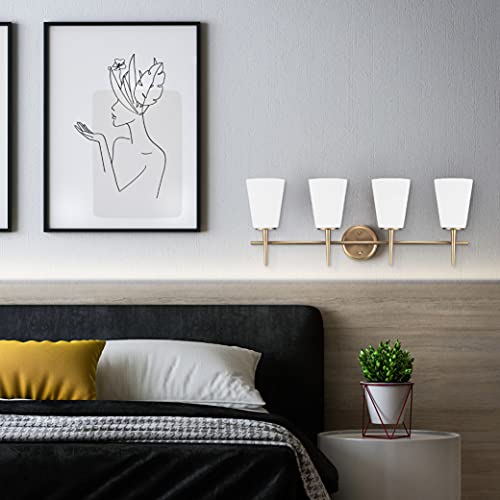 Sea Gull Lighting 4440404-848 Four 4440404-848-Four Light Wall/Bath, Satin Bronze #TOP1
