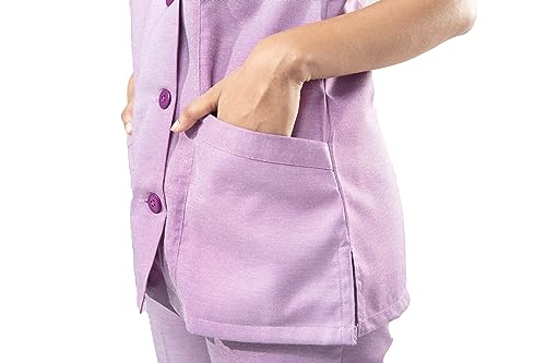 Image of UNIFORM CRAFT Women's Polyester and Cotton Twill Nurse Uniform, Violet (3XL)
