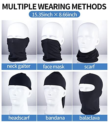 Rabigala Balaclava Face Mask Ski Mask For Men Women Uv Protection Neck Gaiter For Skiing Motorcycle Black #TOP5