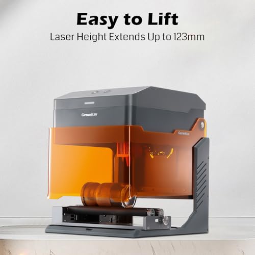 Genmitsu Kiosk 10W Laser Engraver, Light Weight & Portable Laser Engraver Machine, Home Laser Cutter with Acrylic Enclosure for DIY Wood/Leather/Metal, 3.9 x 3.9inch Engraving Area, Laser Safety Class 1