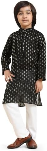 Pro-Ethic Style Developer Boy's Cotton Printed Kurta Pajama For Kid'S s Traditional Dress Kurta Pajama Set