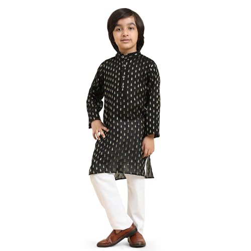 Pro-Ethic Style Developer Boy's Cotton Printed Kurta Pajama For Kid'S s Traditional Dress Kurta Pajama Set