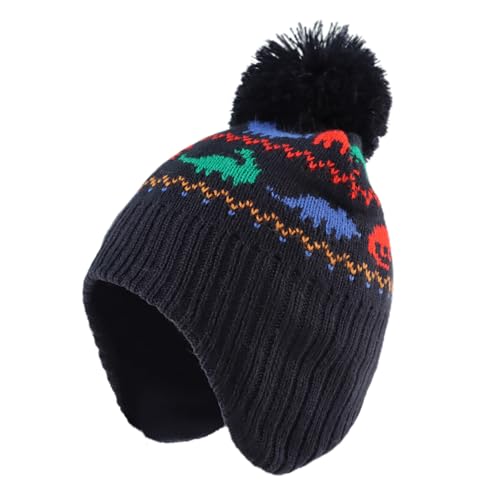 Zsedrut Toddler Baby Beanie Boys Girls Warm Hat Winter Kids Beanies with Fleece Lining
