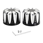 GIDIBII-Front-Axle-Nut-Cover-Cap-2PCS-Compatible-with-Harley-Dyna-Softail-Electra-Road-Glide-Sportster-2002-2021Black