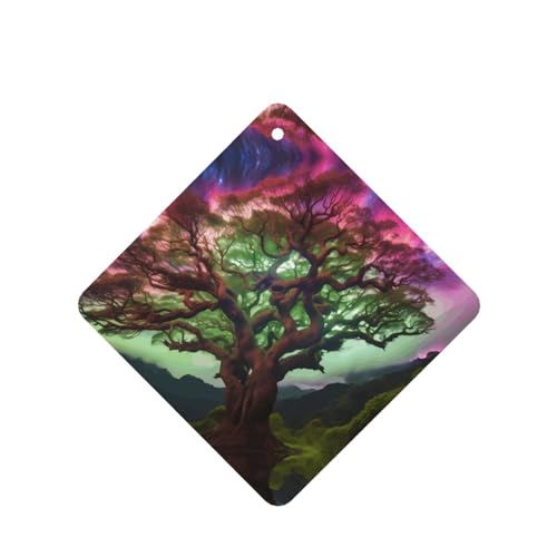 Phayah 6 pz Deodoranti per Auto Appeso Albero Etereo Modello Lavanda Profumo Compresse Profumo Lunga Durata Profumo Profumo Quadrato