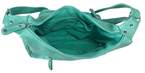 Image of Concealed Carry Hobo Bag Locking Crossbody Bag with Built-in Credit Card Slots
