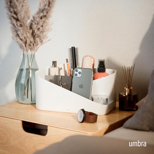 Umbra Glam Makeup Organizer, with Removable Insert, Medium, White - Image 2