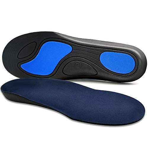 Arch Support Insoles Flat Foot Orthotics Plantar Fasciitis Pain Relief Shock Absorption Comfort Feet Inserts for Men & Women, 1 Pair L(Men's 10-12/ Women 11-13)