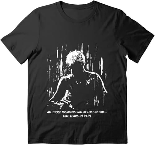 Unisex Shirt Blade Sleeve Runner Cotton Like Graphic Tears Tee in Birthday Rain Friend T-Shirt for Mother's Fathers Day Multicolored Manches Courtes(X-Large)