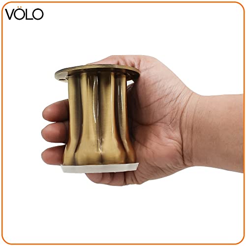 Image of VOLO Furniture Legs 3 inch, Furniture Feet, Heavy Duty Sofa Legs, Modern Style Furniture Legs, DIY Replacement Antique Brass Finish Metal Legs for Table Cabinet Cupboard Sofa Couch Chair, (Set of 4 pcs)
