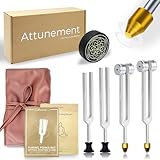 Tuning Forks for Healing Set (128Hz, 136.1Hz, 256Hz, 384Hz) - Weighted & Unweighted Tuning Forks with a Activator - Chakra Sound Therapy Instruments with a Pouch, Sound Healing Gifts for Women & Men