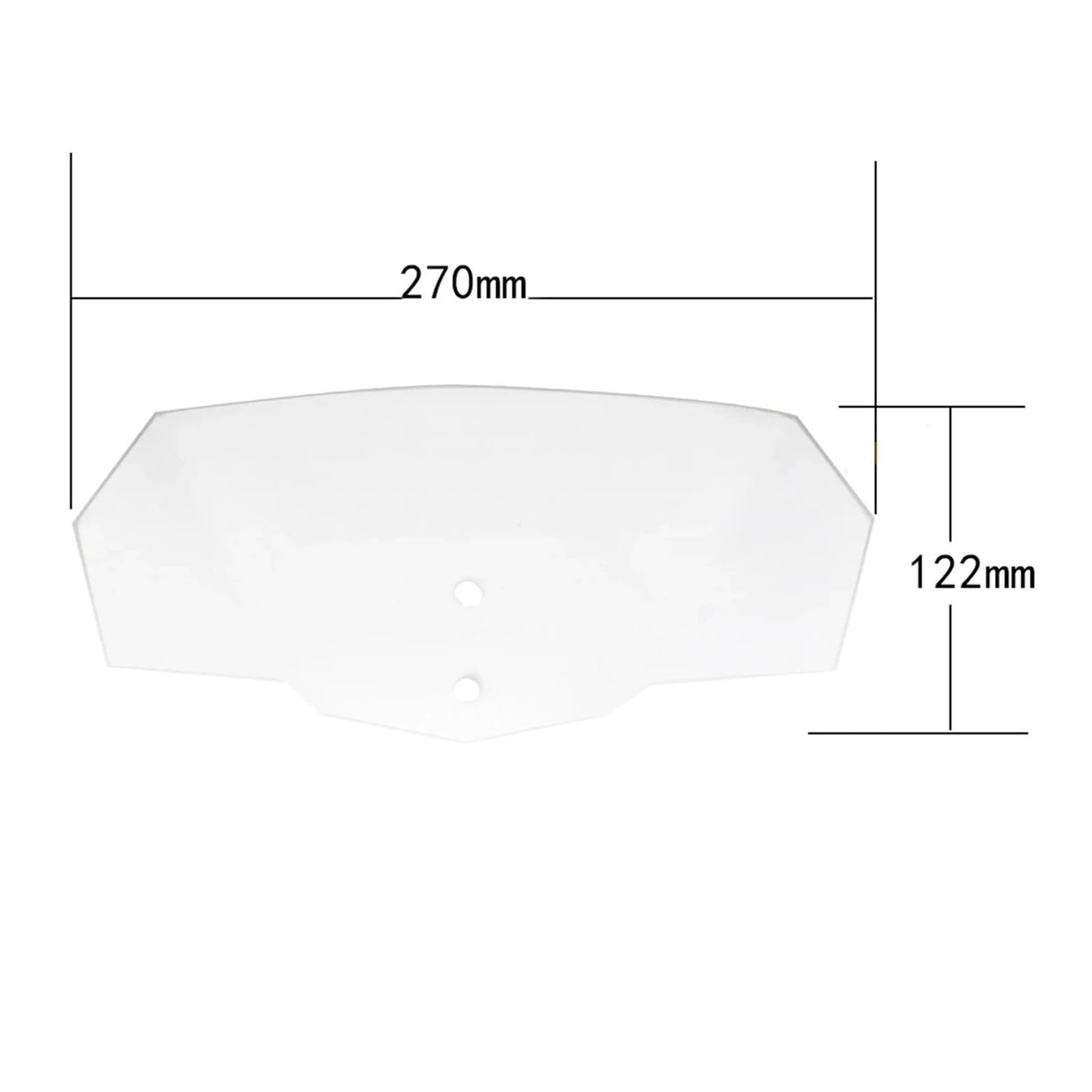 Przednia szyba motocyklowa Pasuje Do YAMAHA Pasuje Do HONDA Uniwersalne Przedłużenie Szyby Motocyklowej Regulowany Zacisk powietrzadeflektor(White)