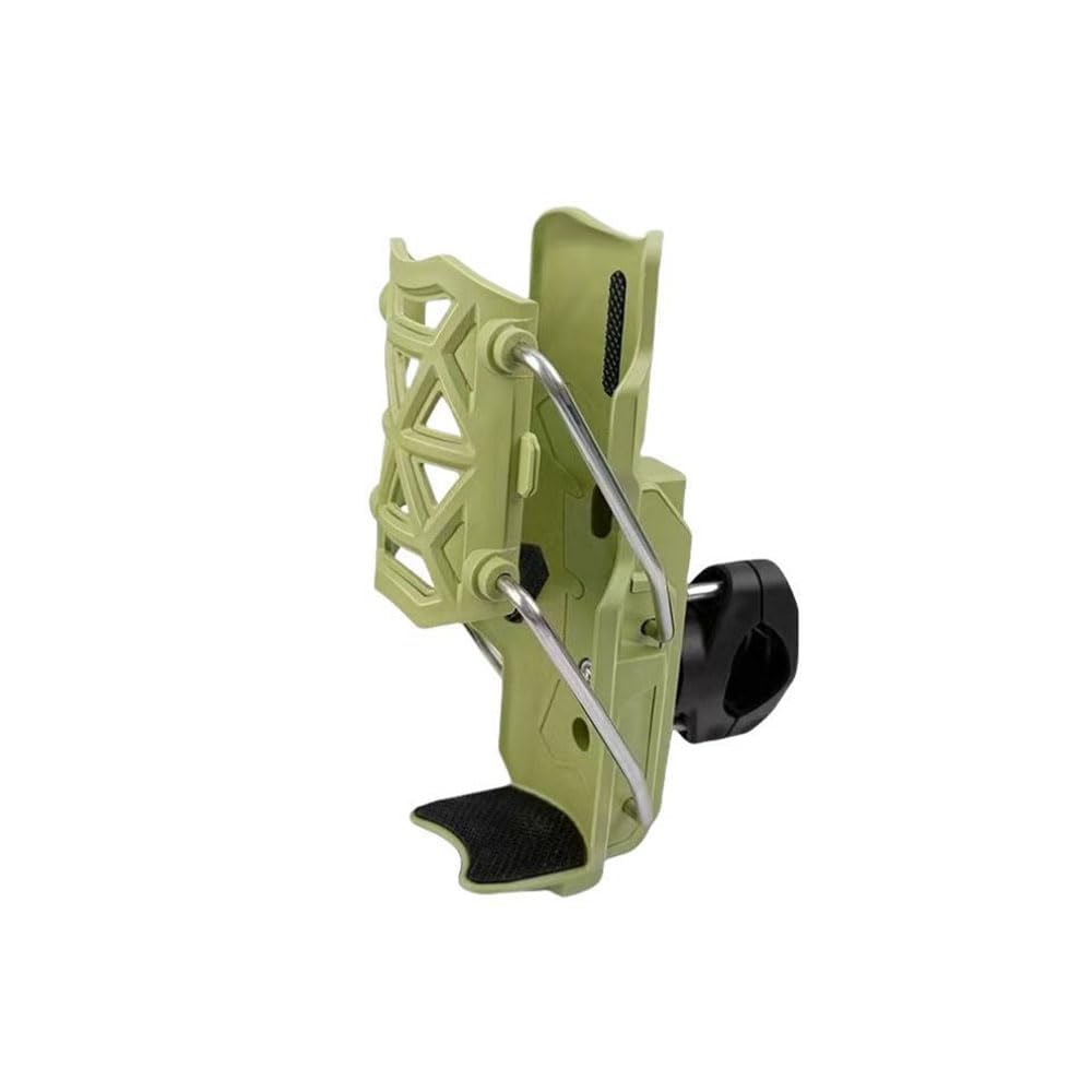 ONEMAJI Motorbike Drink Holder for Harley Davidson Sportster 883 1200, Handlebar Water Bottle Mount Cup Bracket Plastic Cage Impactproof Outdoor Touring Adventure,Green