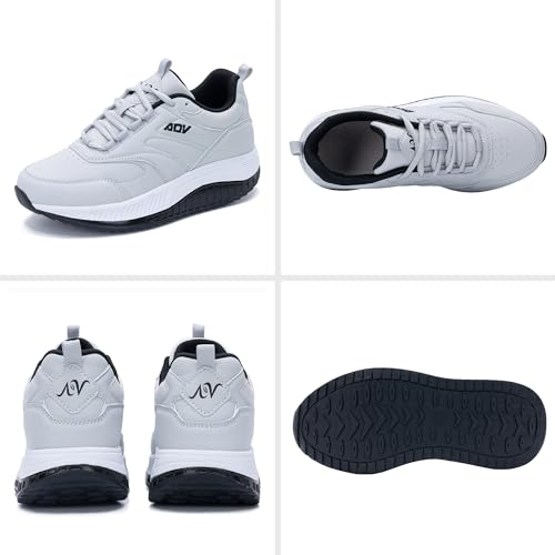 QAUPPE Womens Walking Shoes with Arch Support Wide Plantar Fasciitis Sneakers Tennis for Foot Pain Relief3