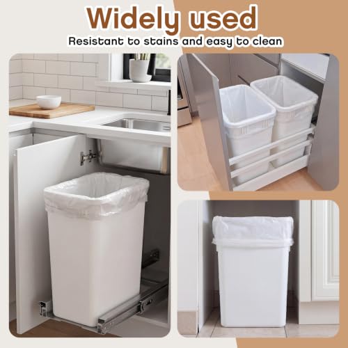 Set de 4 Canecas de Basura Plásticas 35 Quart Blanco miniatura 6
