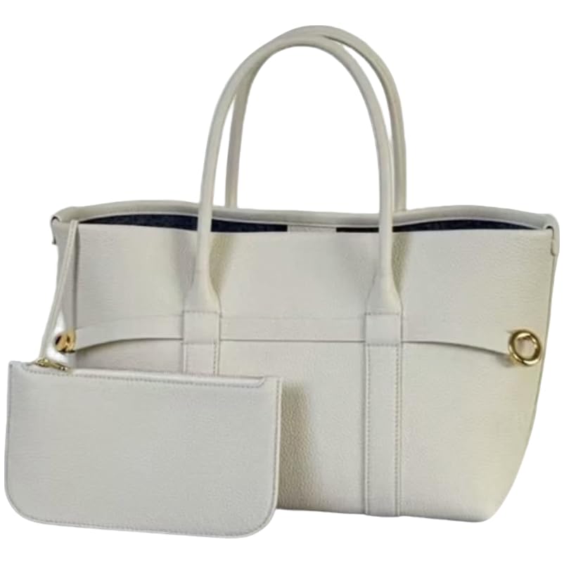 TBFG Bolsa feminina de couro, bolsa de ombro moderna, 39,9 x 15 x 21,8 cm, Milkshake branco, 28*19*12 Cm