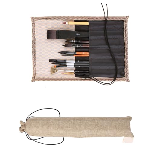 11 pinceles profesionales de acuarela, cerdas de nailon para pintura al óleo acrílica, acuarela, pintura al óleo, pinceles de cerdas suaves
