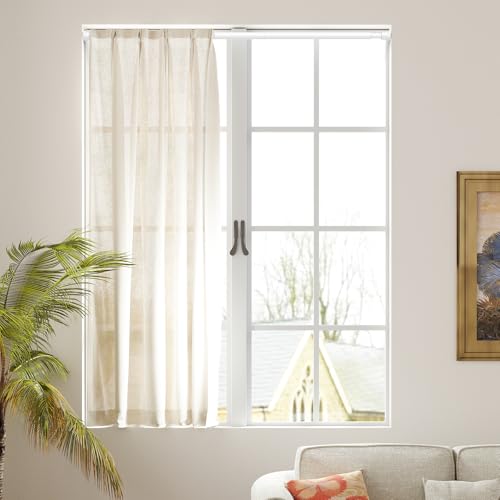 Image of 2 Pack Tension Rods for Windows 28 to 48 inch, Adjustable Curtain Rods No Drilling Spring Rods Extendable Pressure DIY Tension Rod for Window Closet Kitchen, White