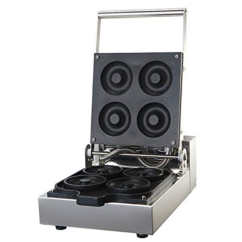 Munsinn Doughnut Machine, Commercial Nonstick Electric Doughnut Baker Snack Maker 110V (4 Grids)