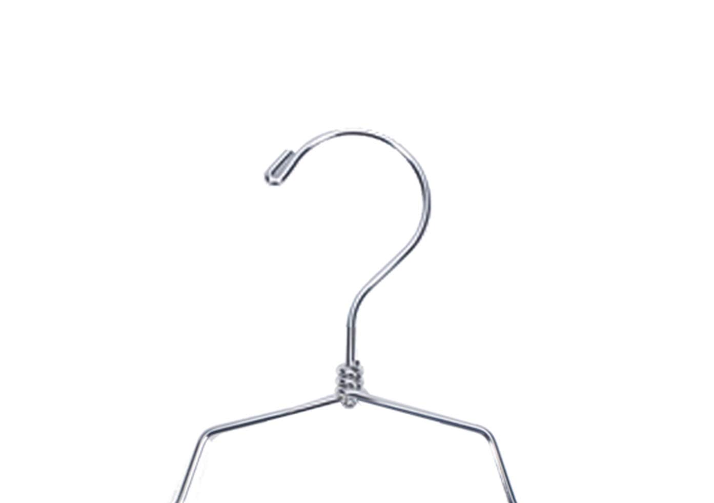 NAHANCO SLD-16HU 16” Heavy Duty Commercial Steel Metal Shirt Hanger, Chrome (Pack of 25)